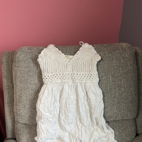 Indulge white dress with knitted top - Picture 2 of 3